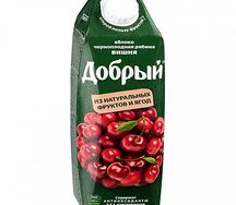 Нектар Добрый из яблок, черноплодной рябины и вишни
