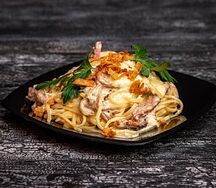 Паста с копченым мясом