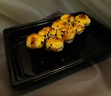 Запечённый маки с лососем