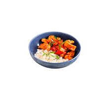 Курица в кислом-сладком соусе с рисом