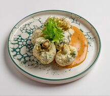 Брокколи опаленный с соусом айоли