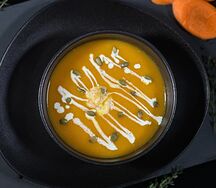 Крем-суп из тыквы с креветкой