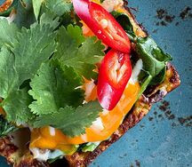 Вафля из цукини с индейкой