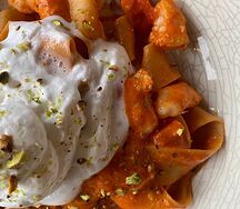 Паппарделле с креветками