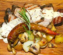 Свиная вырезка в золе