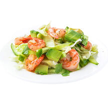 Salade avocat aux crevettes