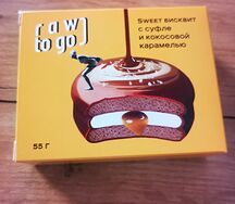 Бисквит с суфле и кокосовой карамелью