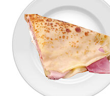 Crêpe jambon et fromage