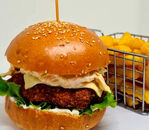 Crispy burger avec frites