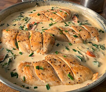 Steak de poulet à la crème