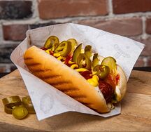 Датский хот-дог с говядиной