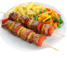 Brochette et frites