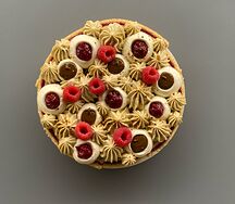 Mosaïque pistache framboise