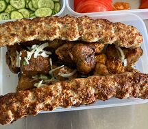 Люля-кебаб с картошкой на мангале 