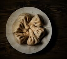 Хинкали с грибами и картофелем