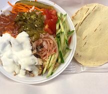 Шаурма на тарелке