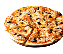 Pizza reine aux crevettes