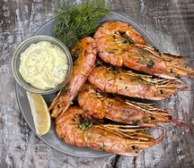 Лангустины с чесночным соусом 5 шт