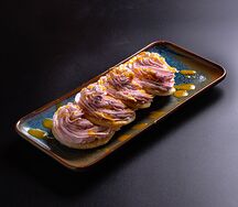 Сэмбэй с манго и черничным кремом