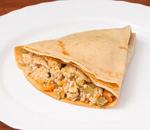 Crêpe fourrée viande hachée 