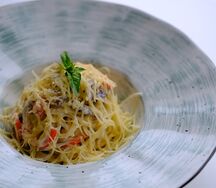 Паста с говяжьим языком
