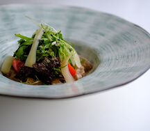 Салат с куриной печенью