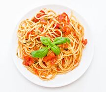 Spaghettis tomate basilic