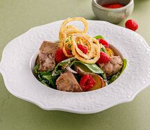 Салат с печенью трески