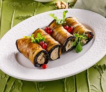 Рулеты из баклажанов по-грузински