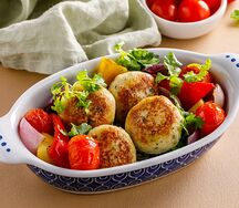 Котлеты из индейки с овощами на гриле