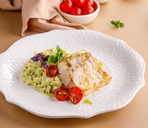 Судак с орзо