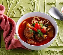 Лагман с ягненком и домашней лапшой