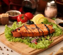 Лосось на углях