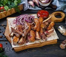 Баранина рёбра семечки