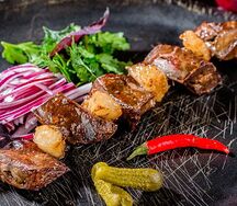 Говяжья печень с курдюком