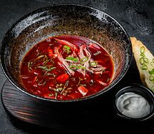 Борщ с копченой уткой