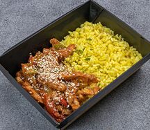 Свинина по-тайски с пряным рисом