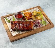 Свиные ребра в соусе BBQ