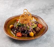 Салат с куриной печенью