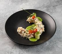 Оливье с копченой курицей