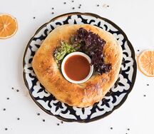 Лепешка -бублик с мясом