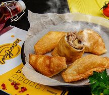 Мини-чебурек с говядиной и свининой