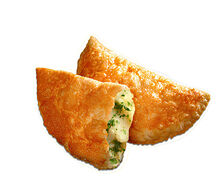 Чебурек с картошкой и зеленью