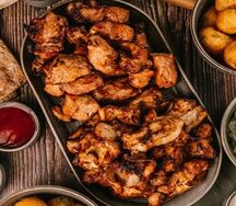 Сет №5 с шашлыком из курицы и свинины с гарниром