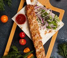 Люля-кебаб из курицы с шампиньонами