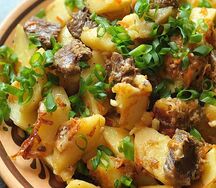 Картошка черри с тушёнкой