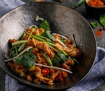 Жареный рис с цыпленком