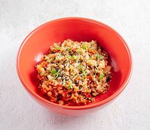 Рис с овощами в соевом соусе