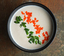 Крем суп из лосося