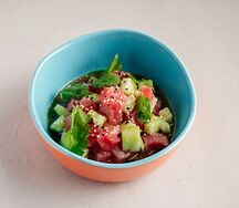 Салат тар тар тунец с азиатской заправкой